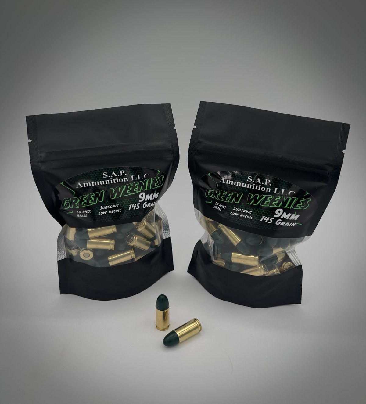 9mm 145gr Green Weenies